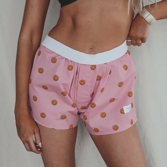 NWT CURATED BASICS FUN IN THE SUN☀️PATTERNED FASHION BOXERS-SMILEY FACE🙂,S,BNWT - Picture 3 of 8